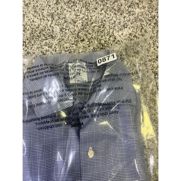 Brooks Brothers Shirt Mens 17-34 Regent Fit Non Iron Cotton Stretch‎ Blue Plaid - Picture 12 of 12